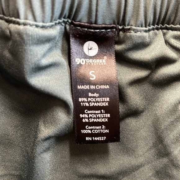 90 Degree By Reflex Green Solid-Hued Athletic Running Shorts Size Small - Picture 4 of 7